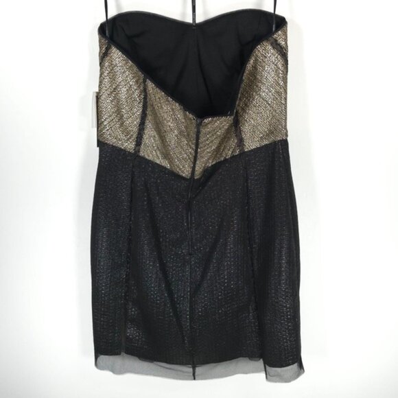 NWT PHOEBE by KAY UNGER WOOL Blend Strapless Metallic Dress‎ 62D0280 Size 16 - Picture 5 of 16